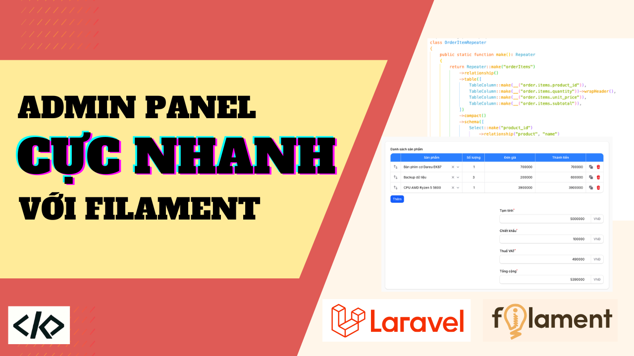 cài đặt và sử dụng Filament v5 với Laravel 12 tạo admin panel cực nhanh